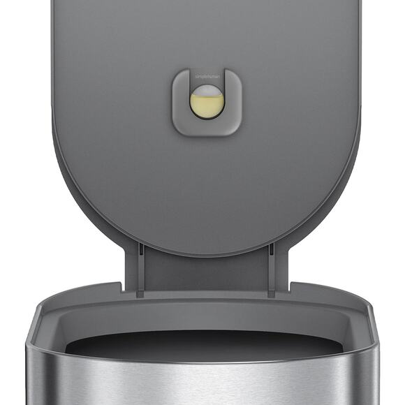 12 Gallon Step Trash Can White Stainless Steel Slim Kitchen Bin Hands Free 45L - Picture 9 of 9